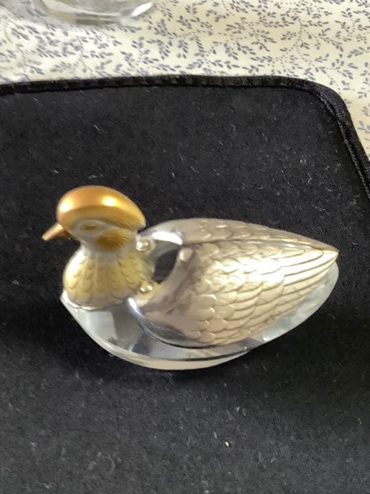 KD　純銀製　おしどり調味料セット　銀座和光