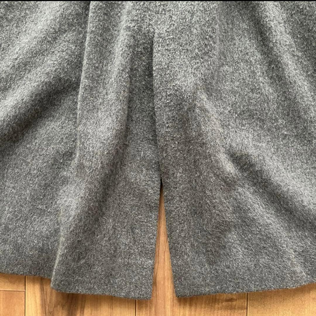 あめ様　北欧暮らしの道具店 アレンジ襟のかろやかチェスターコート グレー