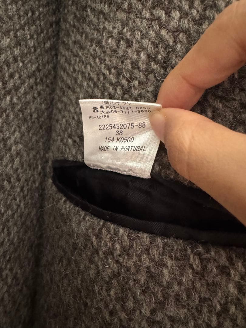 Aquascutum/アクアスキュータム　厚手 ツイード ダブルチェスターコート