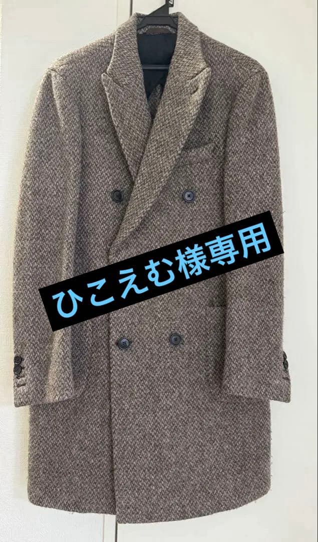 Aquascutum/アクアスキュータム　厚手 ツイード ダブルチェスターコート