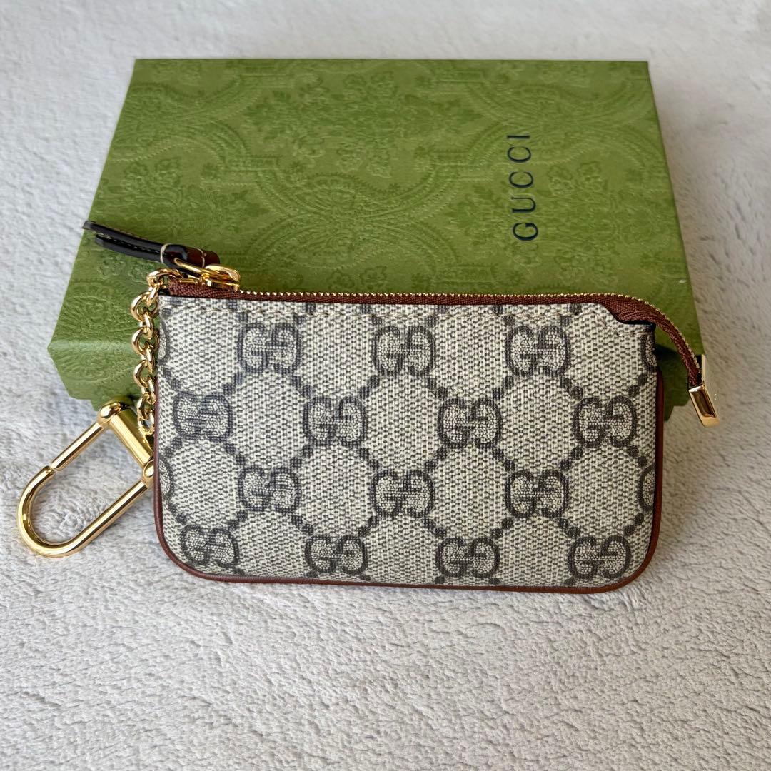 グッチ GUCCI GGスプリーム キーリング付きケース
