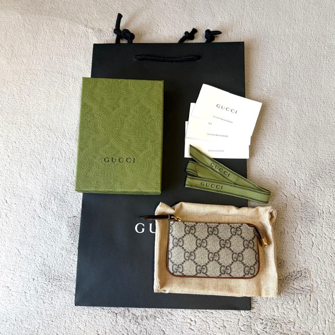 グッチ GUCCI GGスプリーム キーリング付きケース