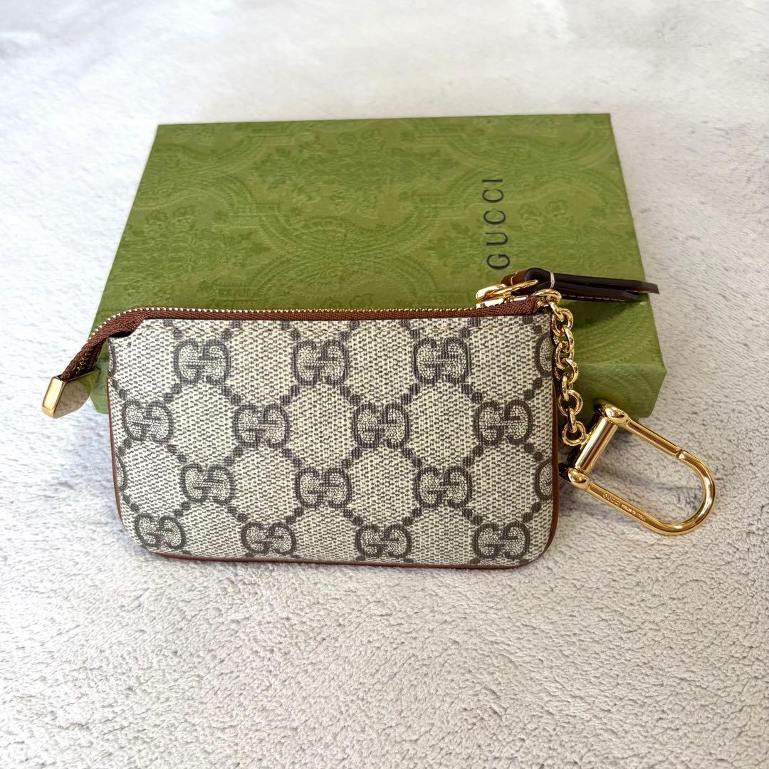 グッチ GUCCI GGスプリーム キーリング付きケース