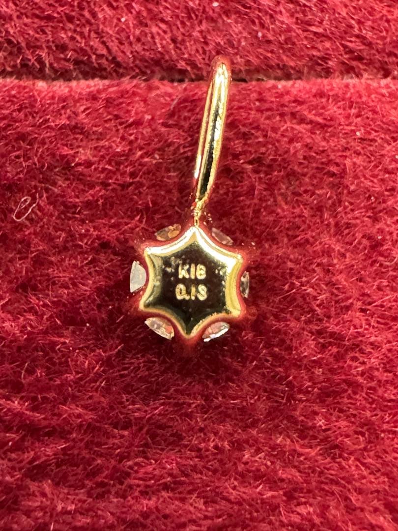 jjooll【新品】★K18ダイヤモンド【0.13ct】ペンダントトップ