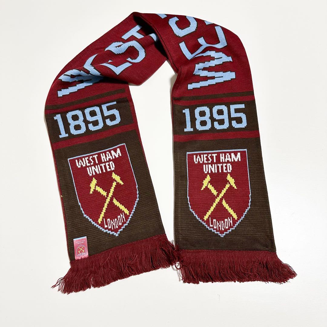 田中シェン　サッカーマフラー　フットボール　マフラー　ウェストハムユナイテッド