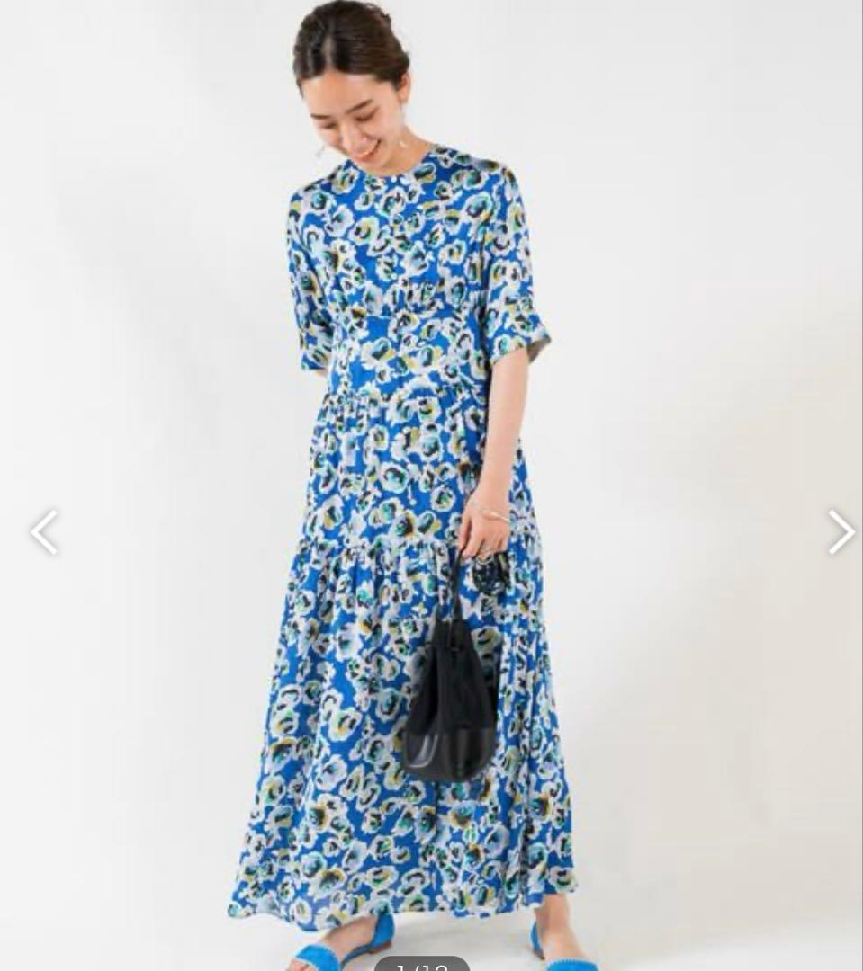 最終値下げ★TOMORROWLAND フラワープリント マキシワンピース