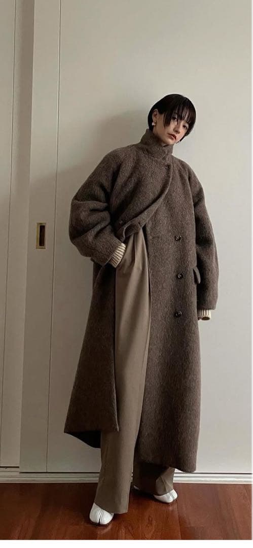 CLANE ダブルウールロングコート