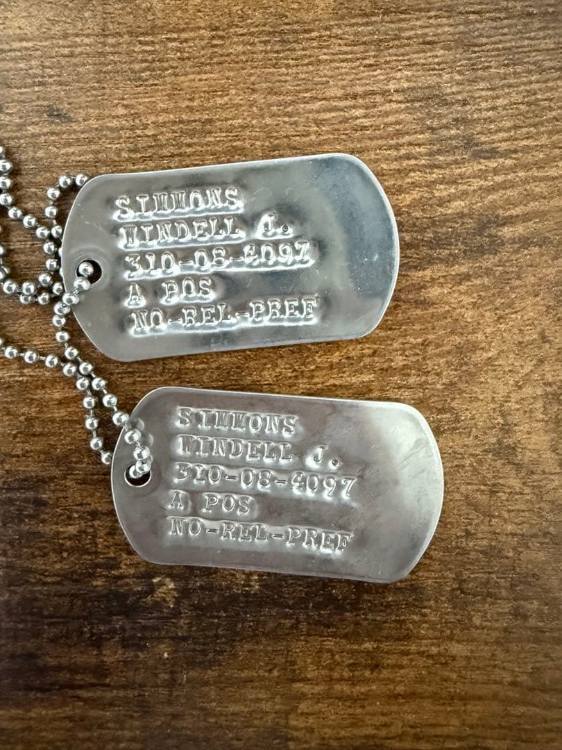 ドッグタグ 軍物　ヴィンテージ　値下げ可能