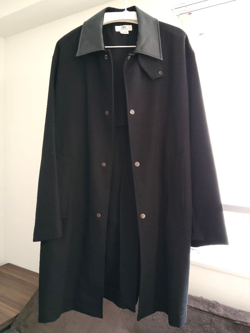 ZARAレザートレンチステンカラーチェスターコートLIMITED EDITION