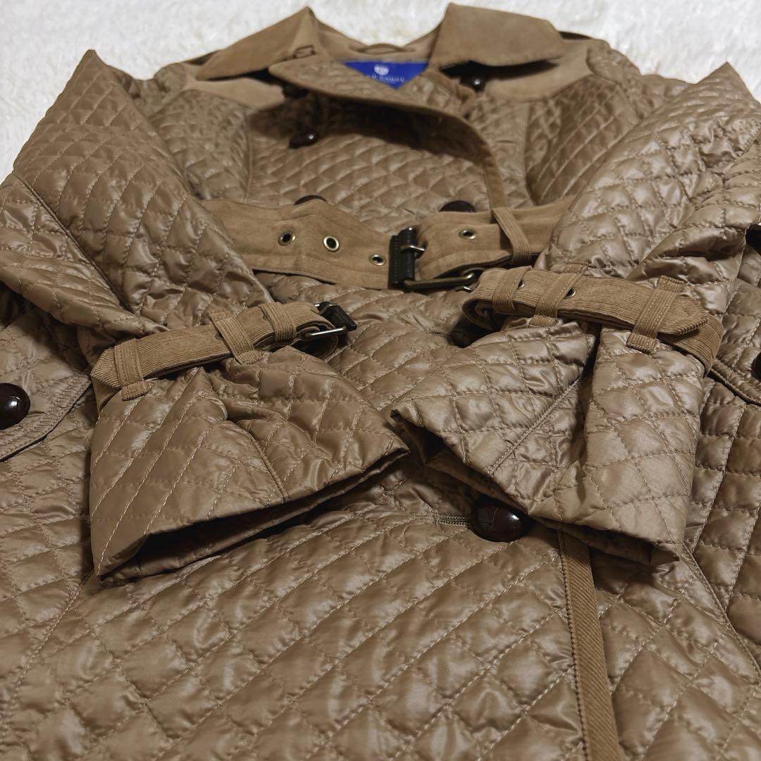 美品ブルーレーベルクレストブリッジ トレンチコートキルティング ベージュ38 M
