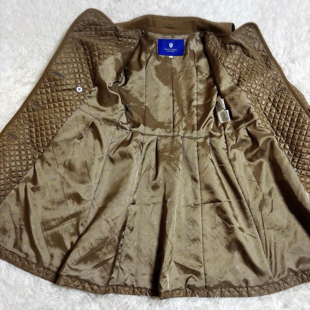 美品ブルーレーベルクレストブリッジ トレンチコートキルティング ベージュ38 M