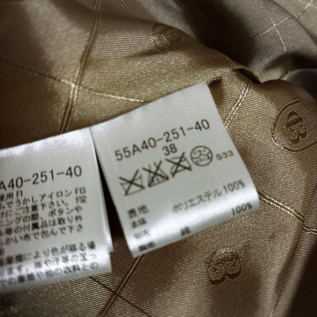 美品ブルーレーベルクレストブリッジ トレンチコートキルティング ベージュ38 M