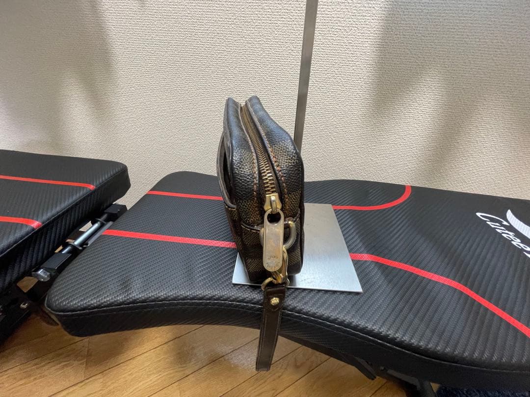 【希少】ルイヴィトン ダミエ セカンドバッグ ポーチ ビエ マカオ エベヌ