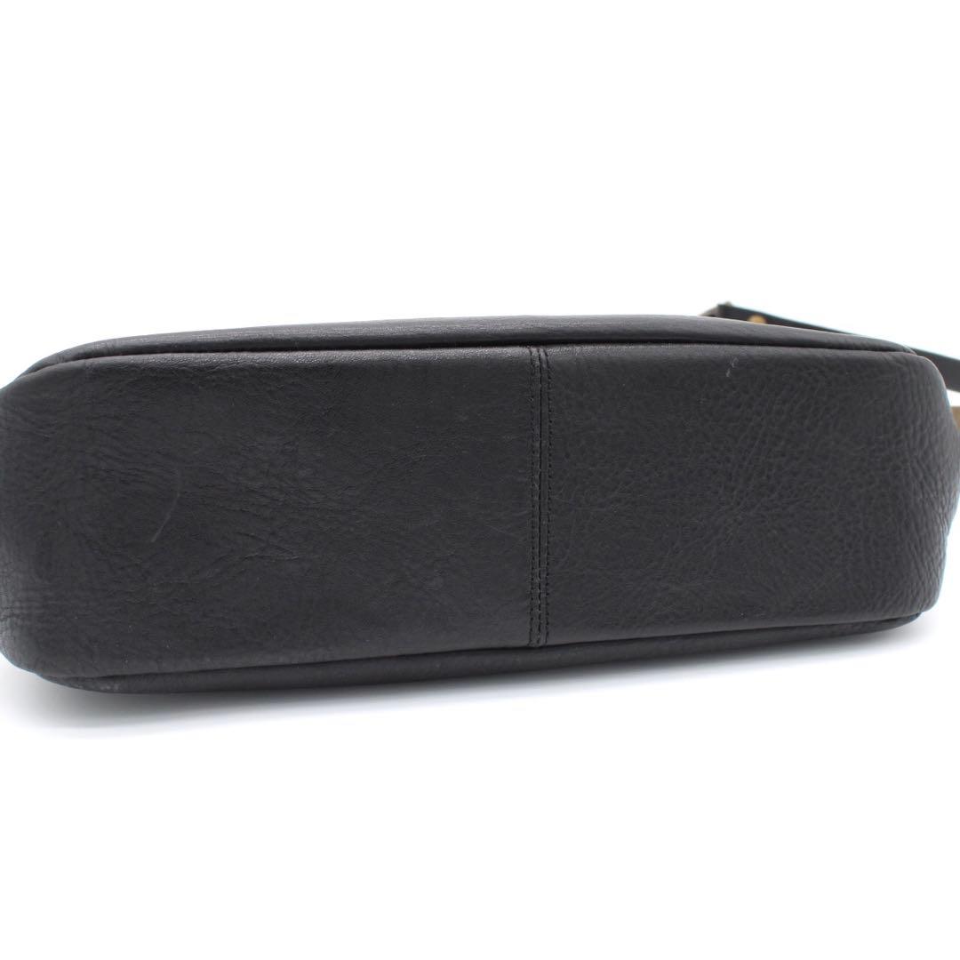 【美品】CLEDRAN ノム がま口 ポシェット ショルダーバッグ ブラック