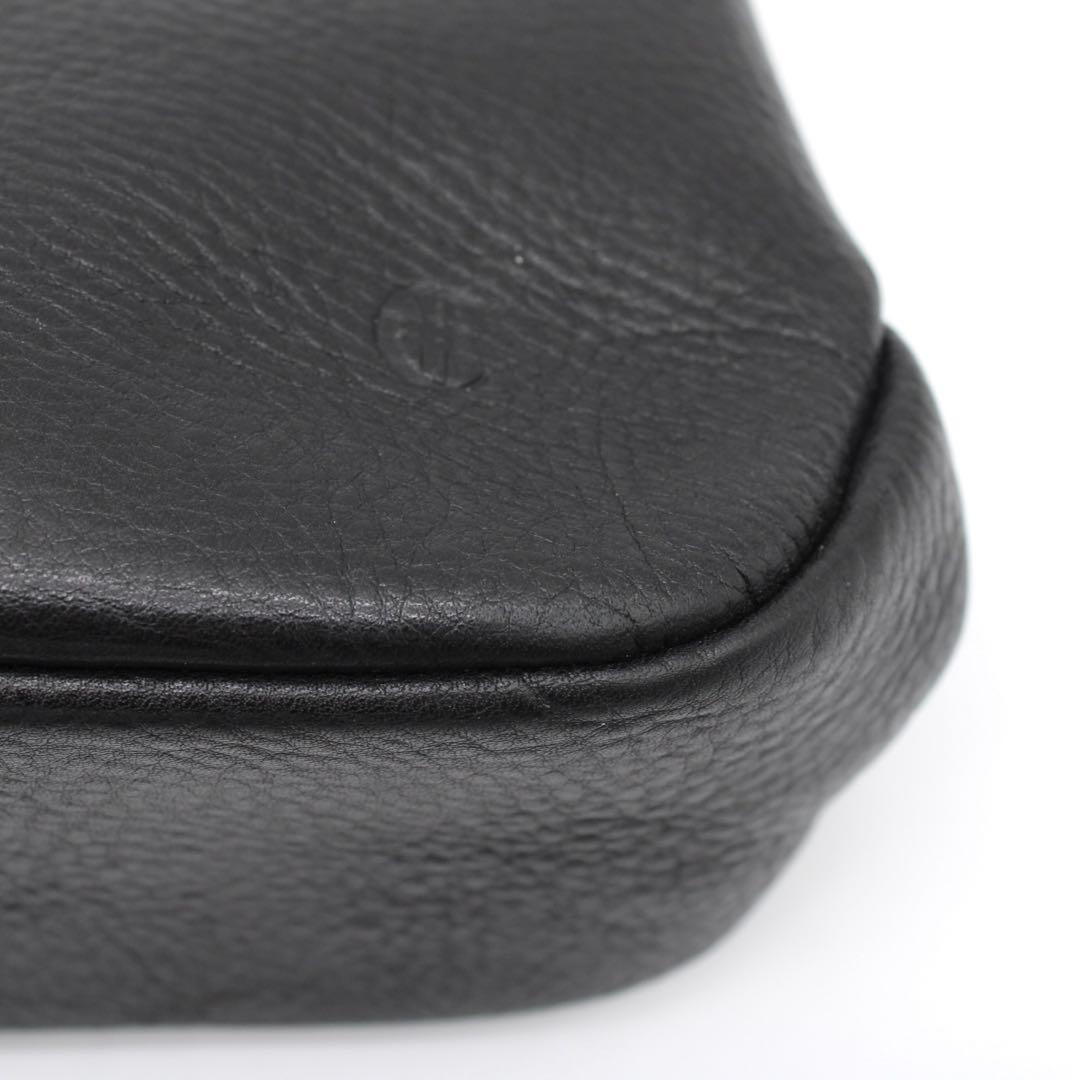 【美品】CLEDRAN ノム がま口 ポシェット ショルダーバッグ ブラック