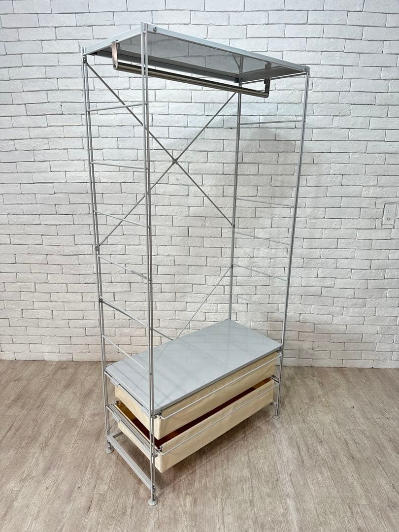 【東京都内23区配送無料】無印良品　ワードローブ　衣装　ハンガー　シェルフ　棚