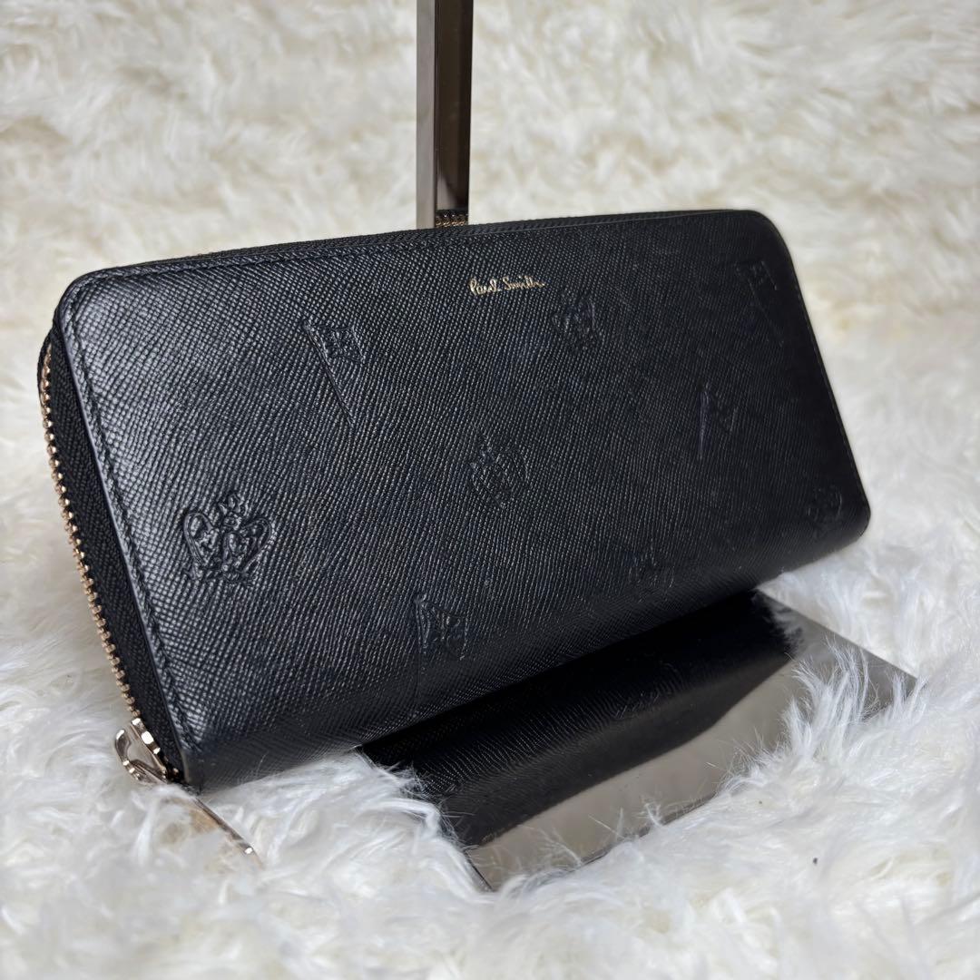 ✨超美品　Paul Smith ラウンドファスナー　長財布 レザーブラック