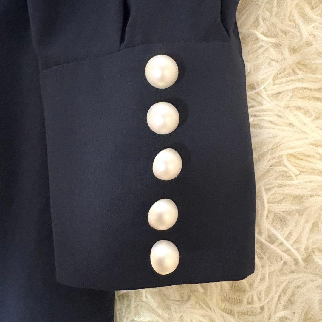 【美品】バックリボン　エムズグレイシー　ワンピース　パール　ティアード　22年