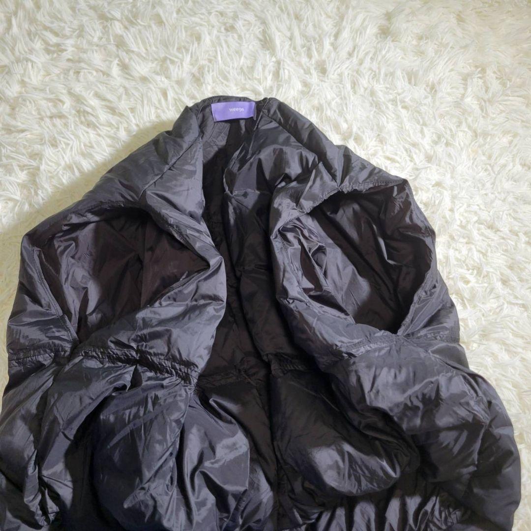 完売品・美品☆wee9s　エッグショートダウンベスト　黒　ダック
