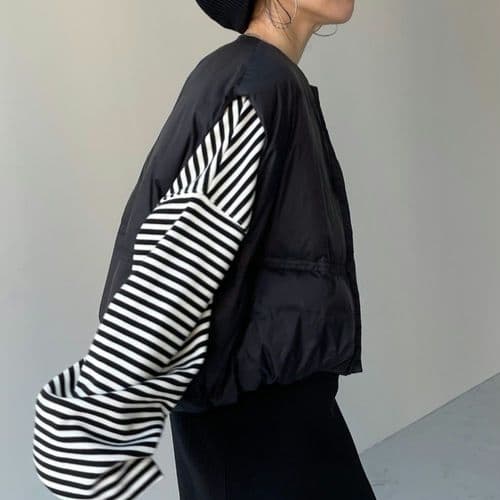 完売品・美品☆wee9s　エッグショートダウンベスト　黒　ダック