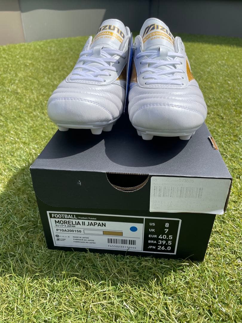 【新品・未使用】MIZUNO モレリア2japan ホワイト/ゴールド②