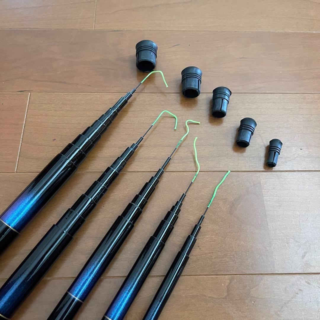 のべ竿　2.7m 3.6m 4.5m 5.4m 6.3m 5本セット　渓流竿