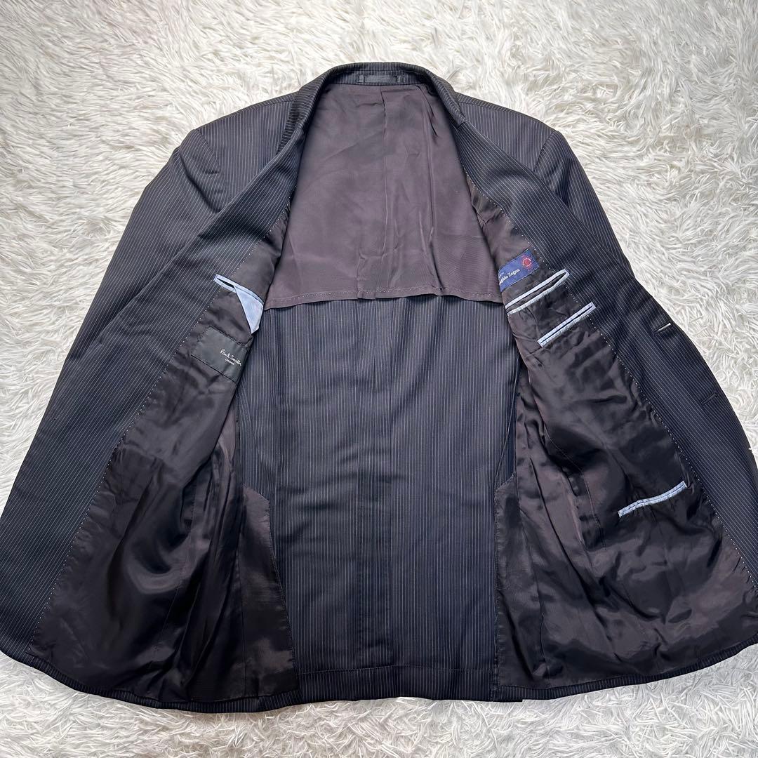 現行 極美品 ポールスミス 3ピース セットアップ ゼニア シルク混 光沢 L