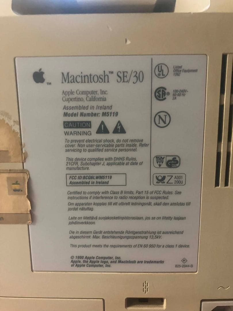 【希少品】Apple Macintosh SE30