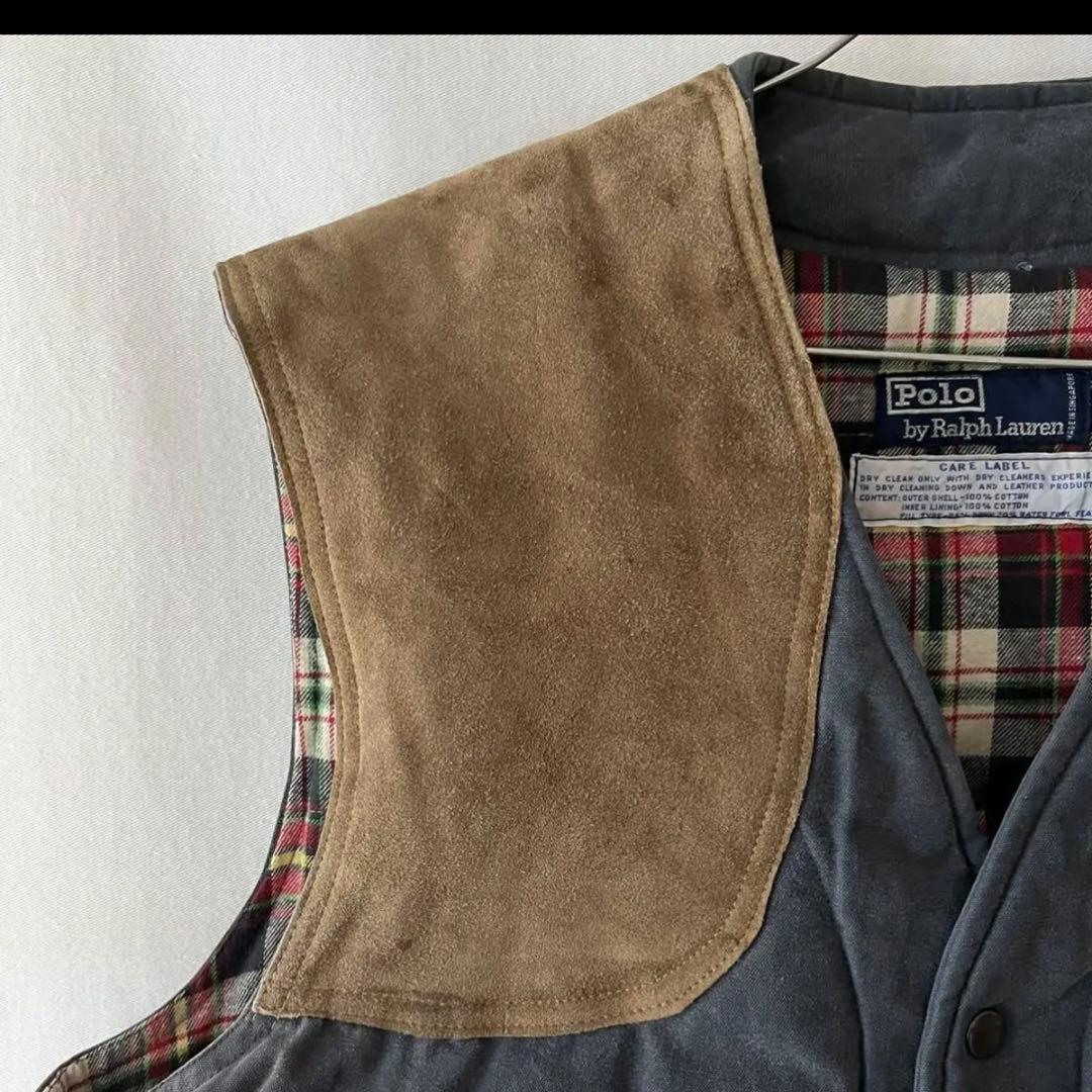 ハンティングダウンベスト L80年代 90年代 ラルフローレン ヴィンテージ