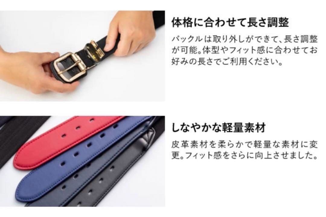 【試着のみ】コアエナジー3 野球専用ベルト【ロイヤルブルー/シルバー】