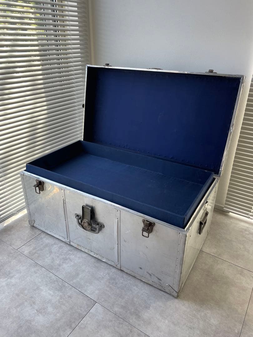 【専用】ヴィンテージ アルミトランク 大型トランク ジュラルミン