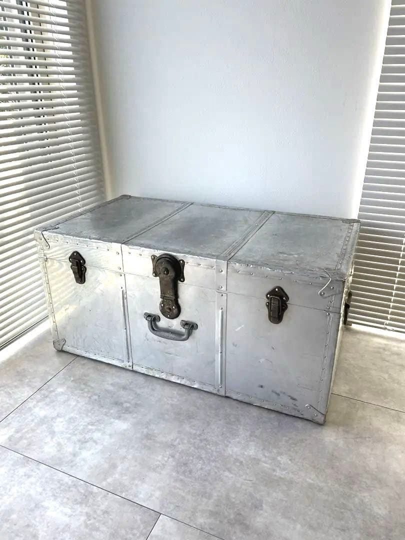 【専用】ヴィンテージ アルミトランク 大型トランク ジュラルミン
