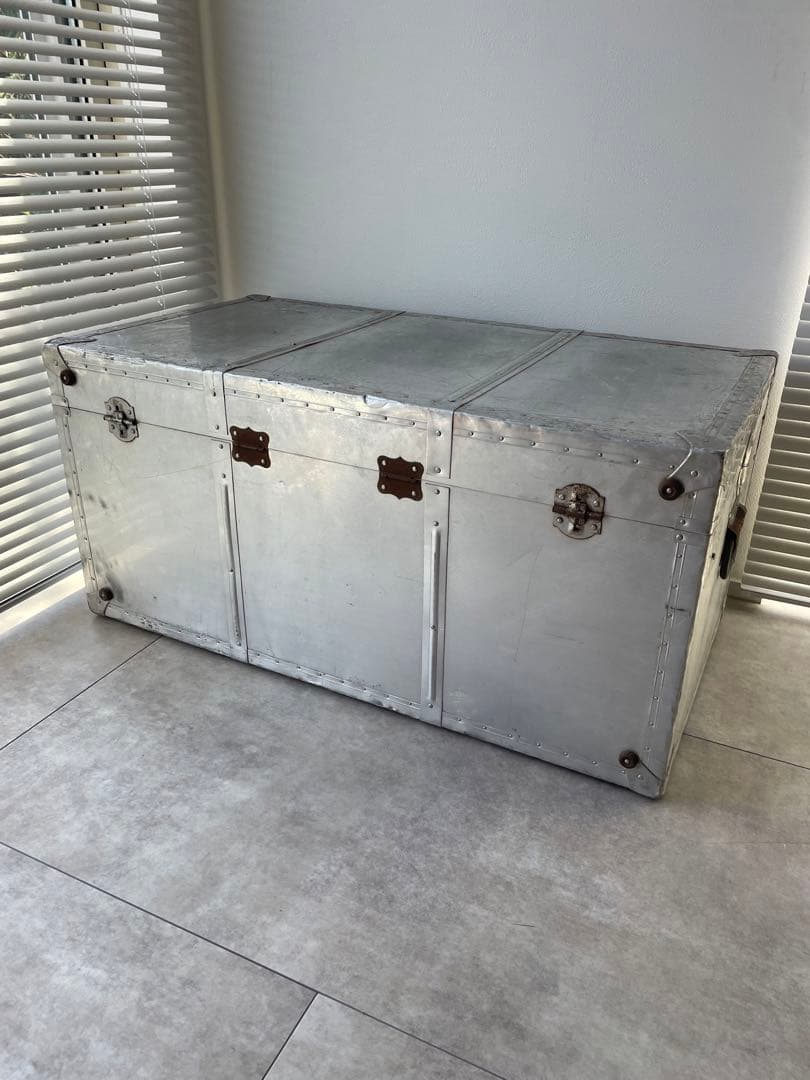 【専用】ヴィンテージ アルミトランク 大型トランク ジュラルミン