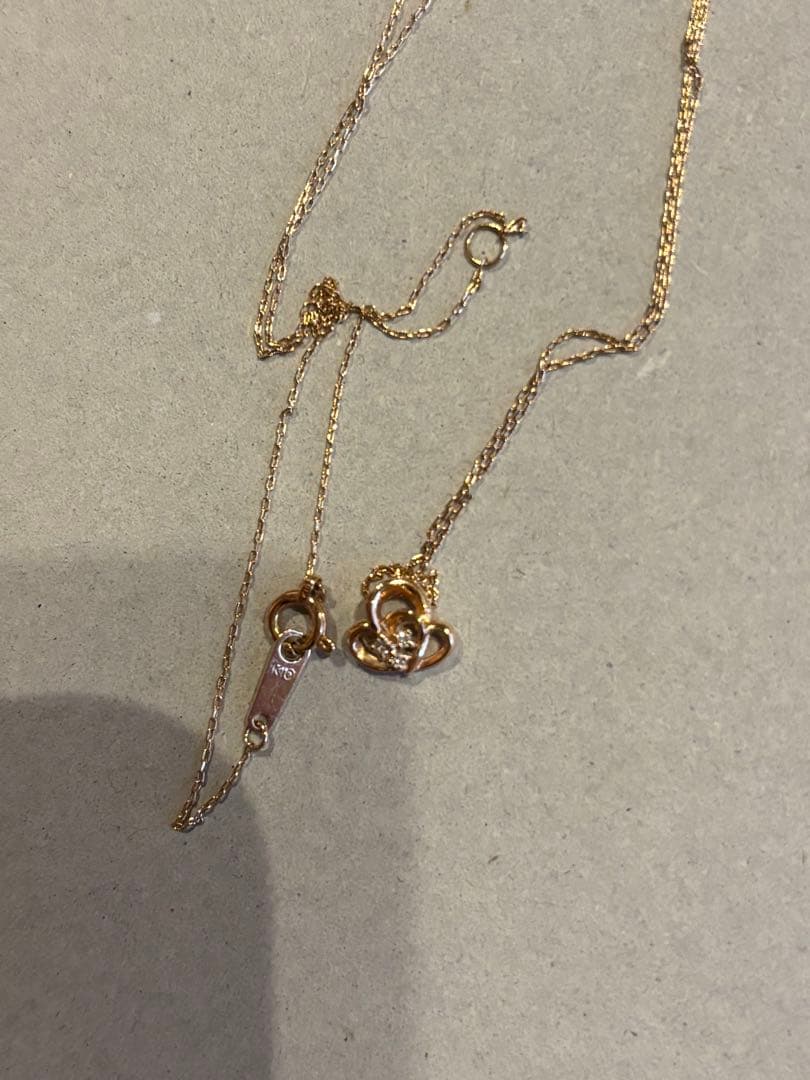 4°c k10ピンクゴールドネックレス