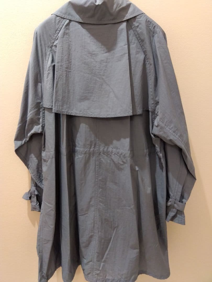 新品タグ付　MORABITO BLANC トレンチコートブルー グレー 38