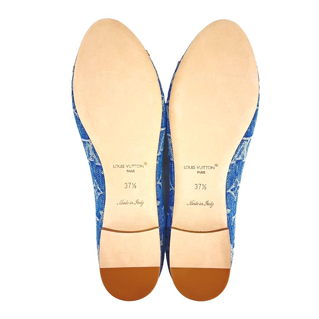 【未使用品】LOUIS VUITTON ヴィトン デニムバレリーナシューズ