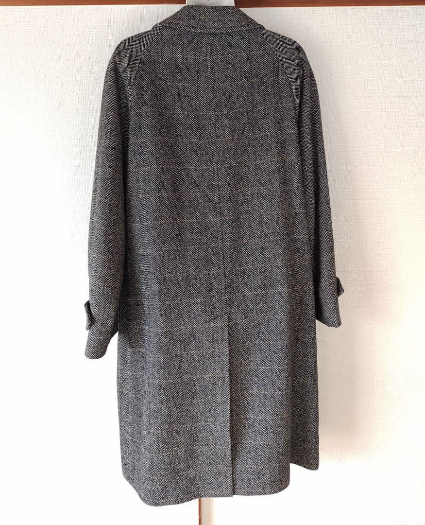希少　BURBERRYS' バーバリー　ツイード　ウールコート　ヘリンボーン　L