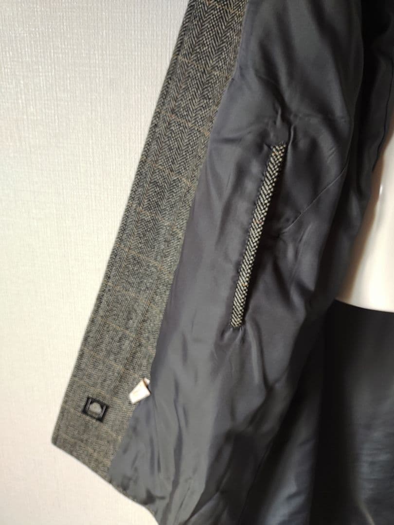 希少　BURBERRYS' バーバリー　ツイード　ウールコート　ヘリンボーン　L