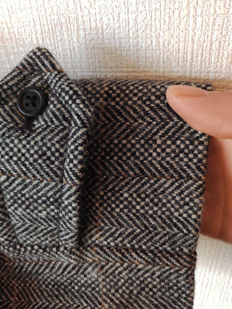 希少　BURBERRYS' バーバリー　ツイード　ウールコート　ヘリンボーン　L