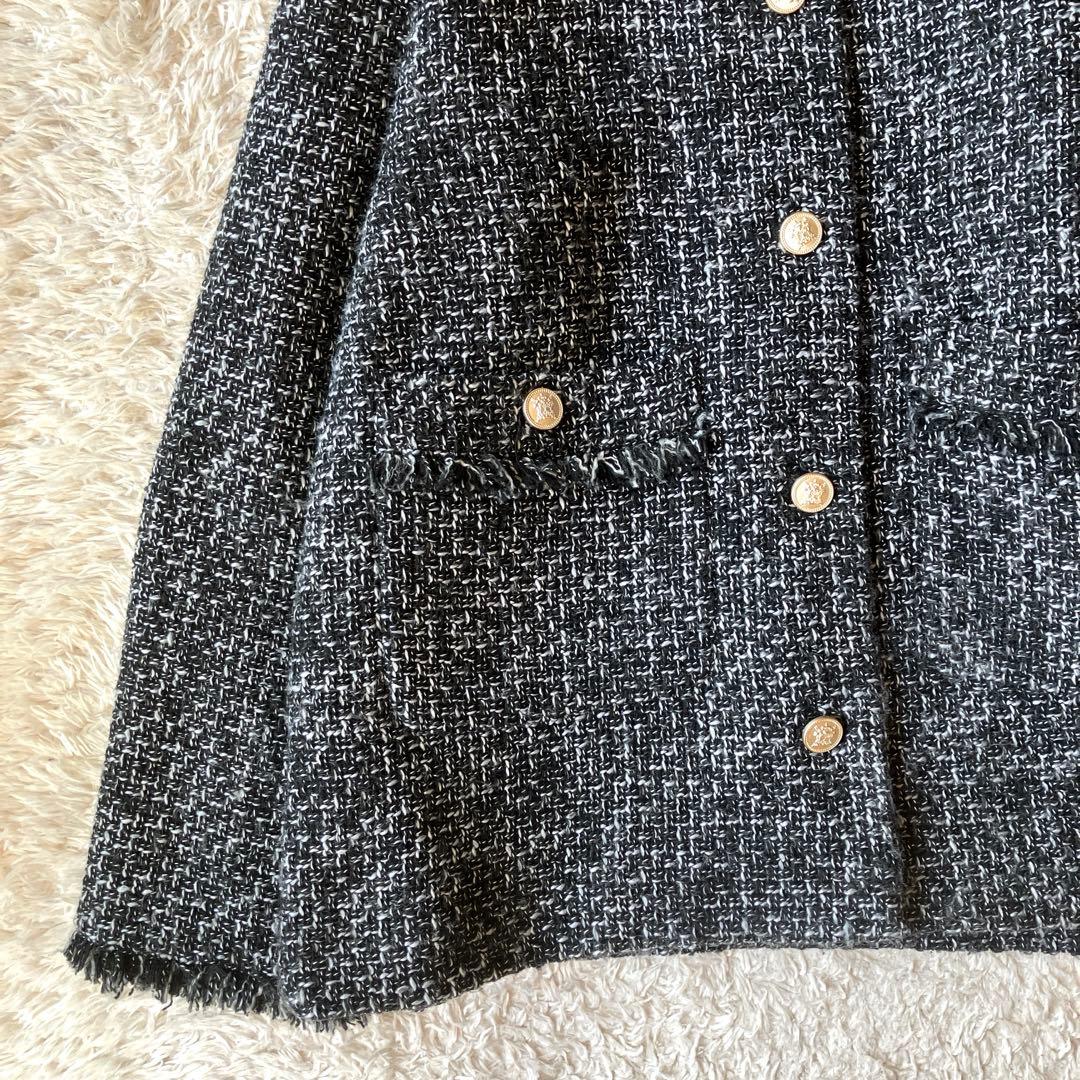 美品◯N . ナチュラルビューティー ツイード ジャケット ブラック M