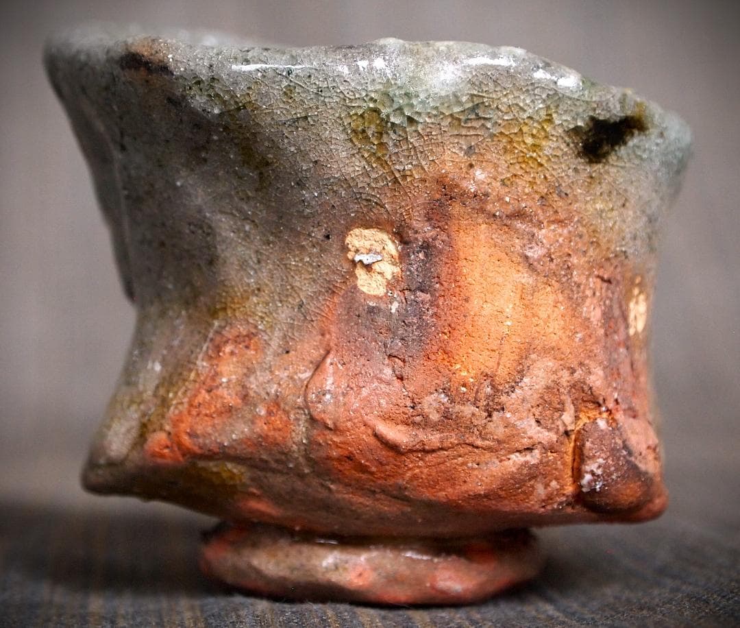 人気作家★水谷渉【師：中川自然坊＆鯉江良二】赤楽ぐい呑み