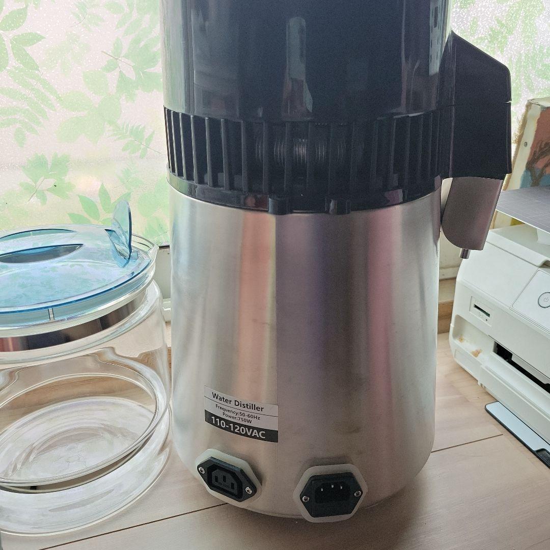 ✨お米✨ポット型蒸留水器 ステンレススチール製 ガラス容器付き&有機石灰