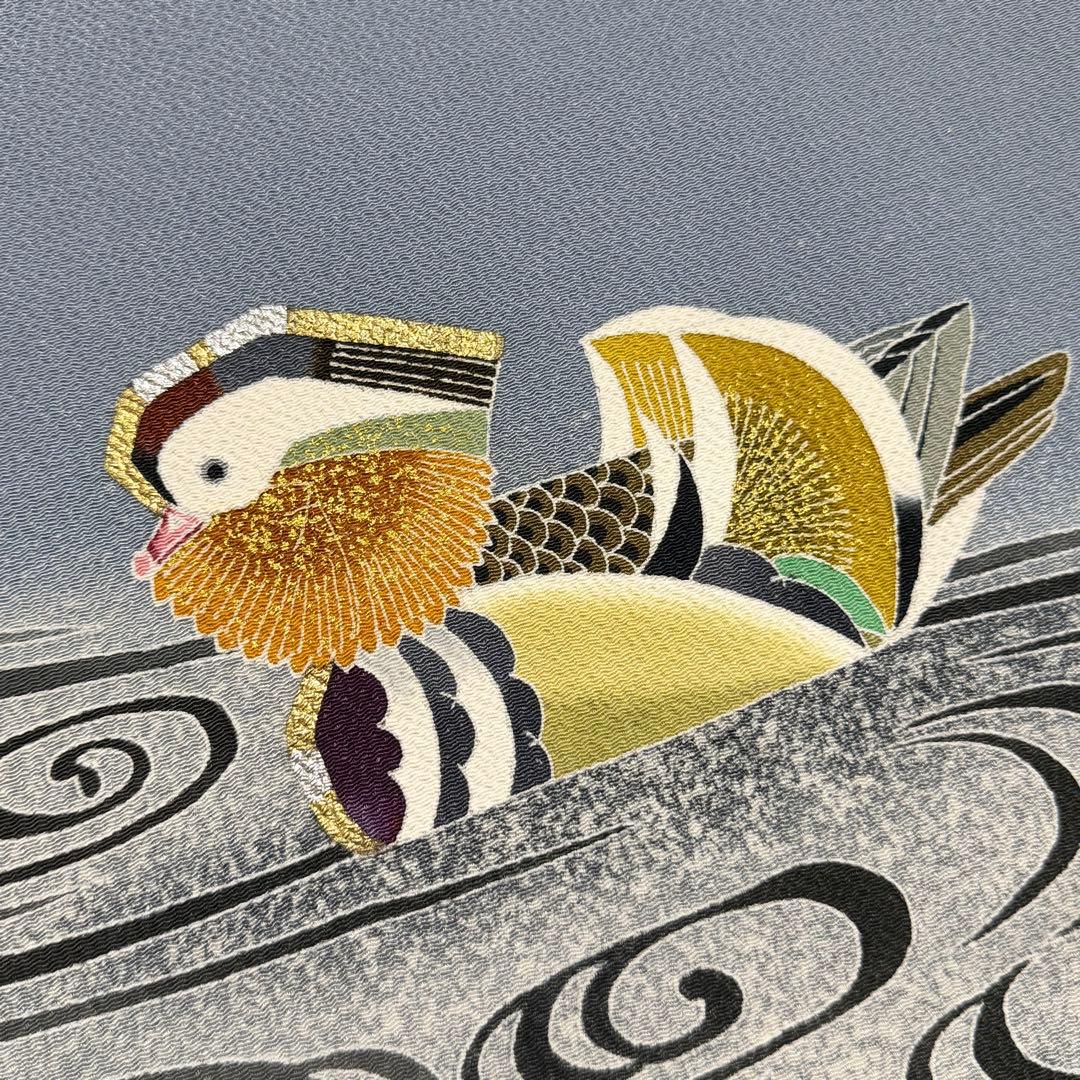 m163 羽田登喜男 縮緬 名古屋帯 正絹