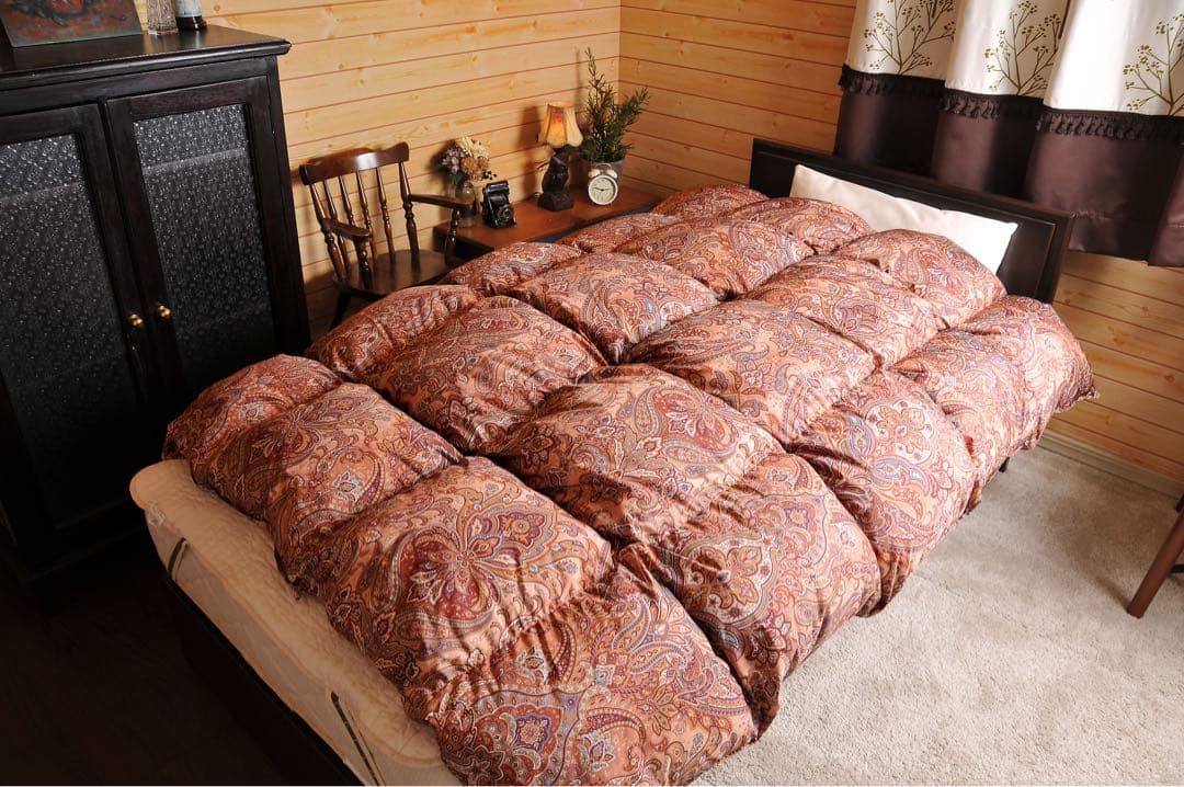 【高級羽毛布団】シングルサイズ フランス産羽毛 ロイヤルゴールドラベル