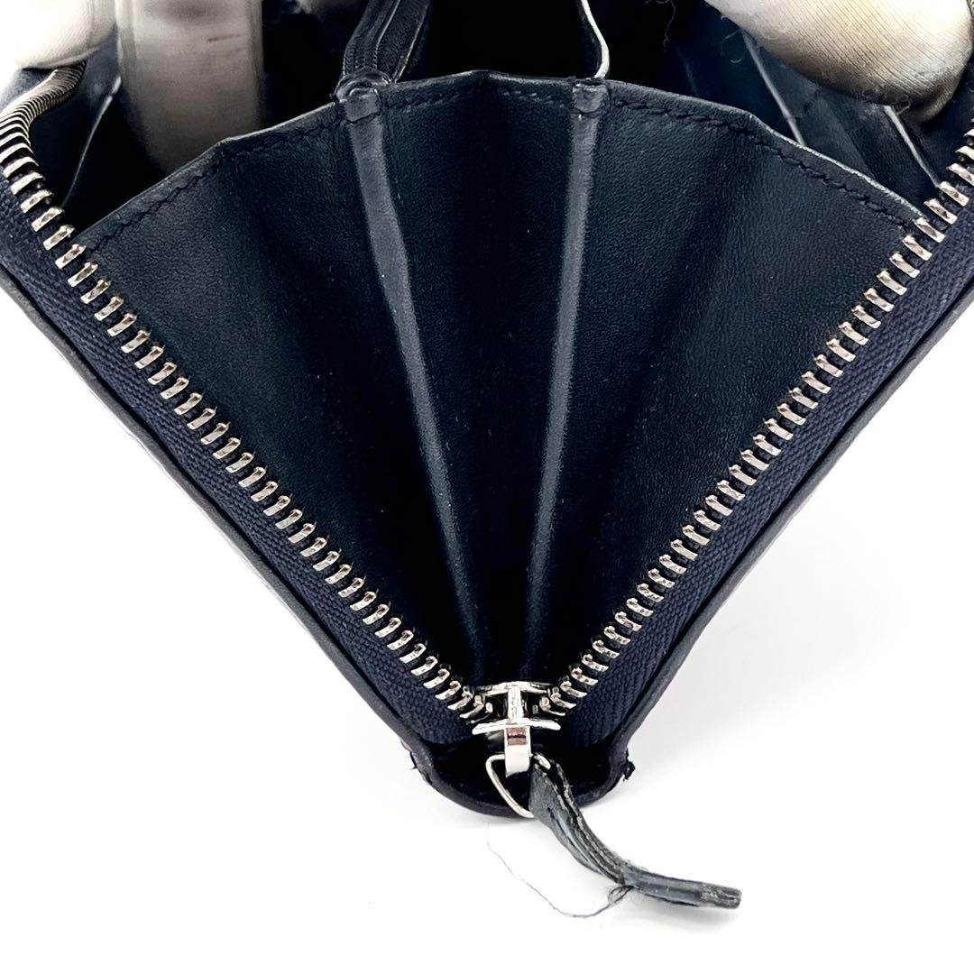 GUCCI ラウンドファスナー　シェリーライン　グッチシマ　ダークネイビー