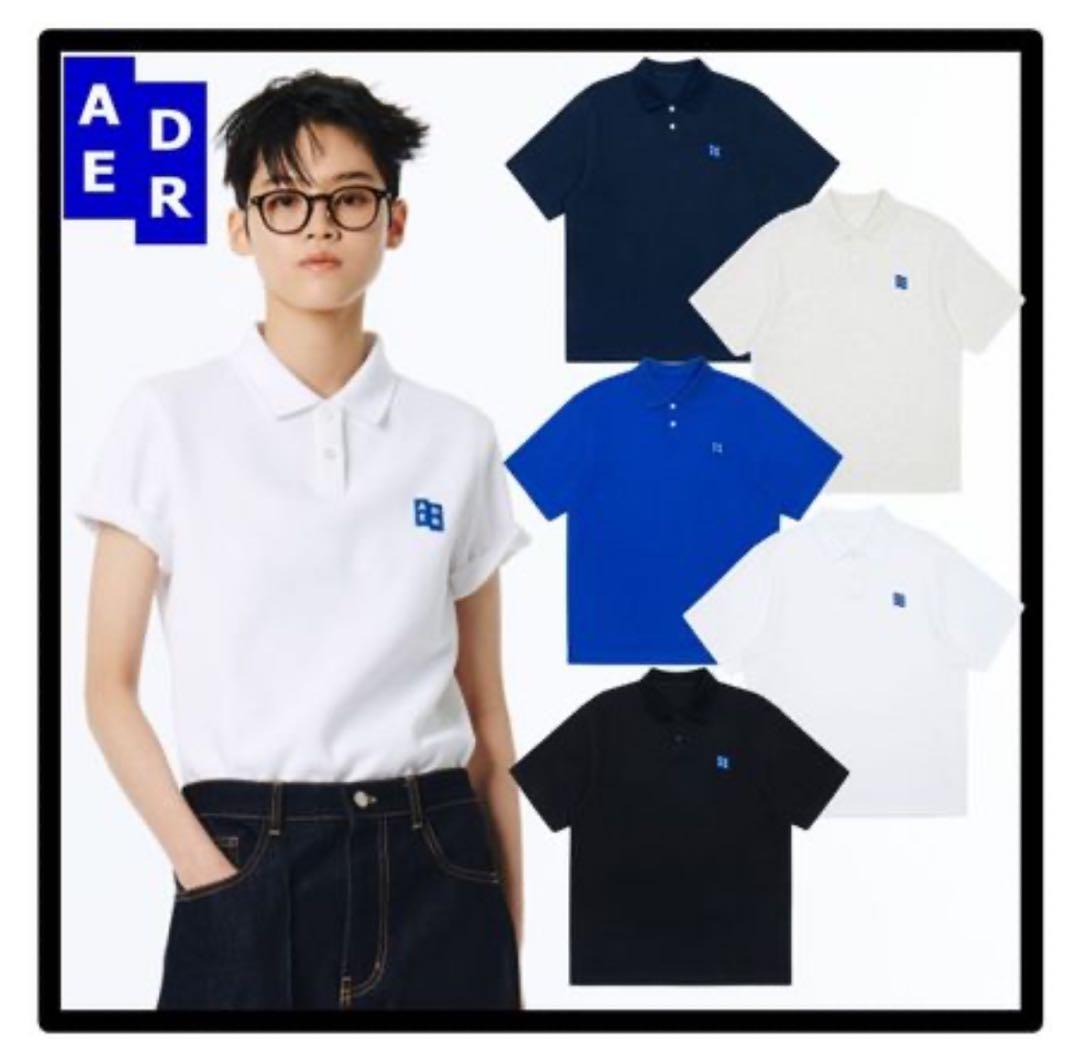 ADER ERROR ブラックポロシャツ Sサイズ