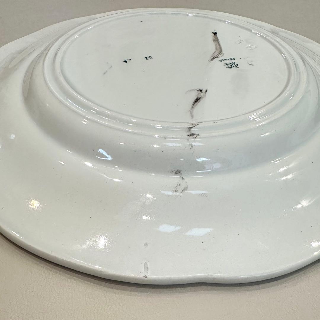 フランスアンティーク　クレイユ　スズラン　鈴蘭　デザート皿