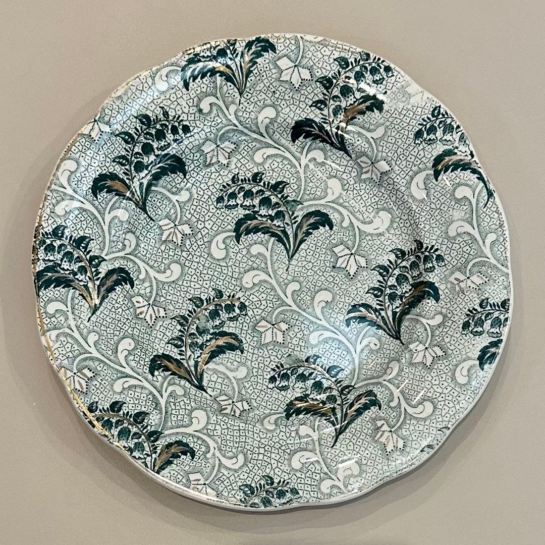 フランスアンティーク　クレイユ　スズラン　鈴蘭　デザート皿