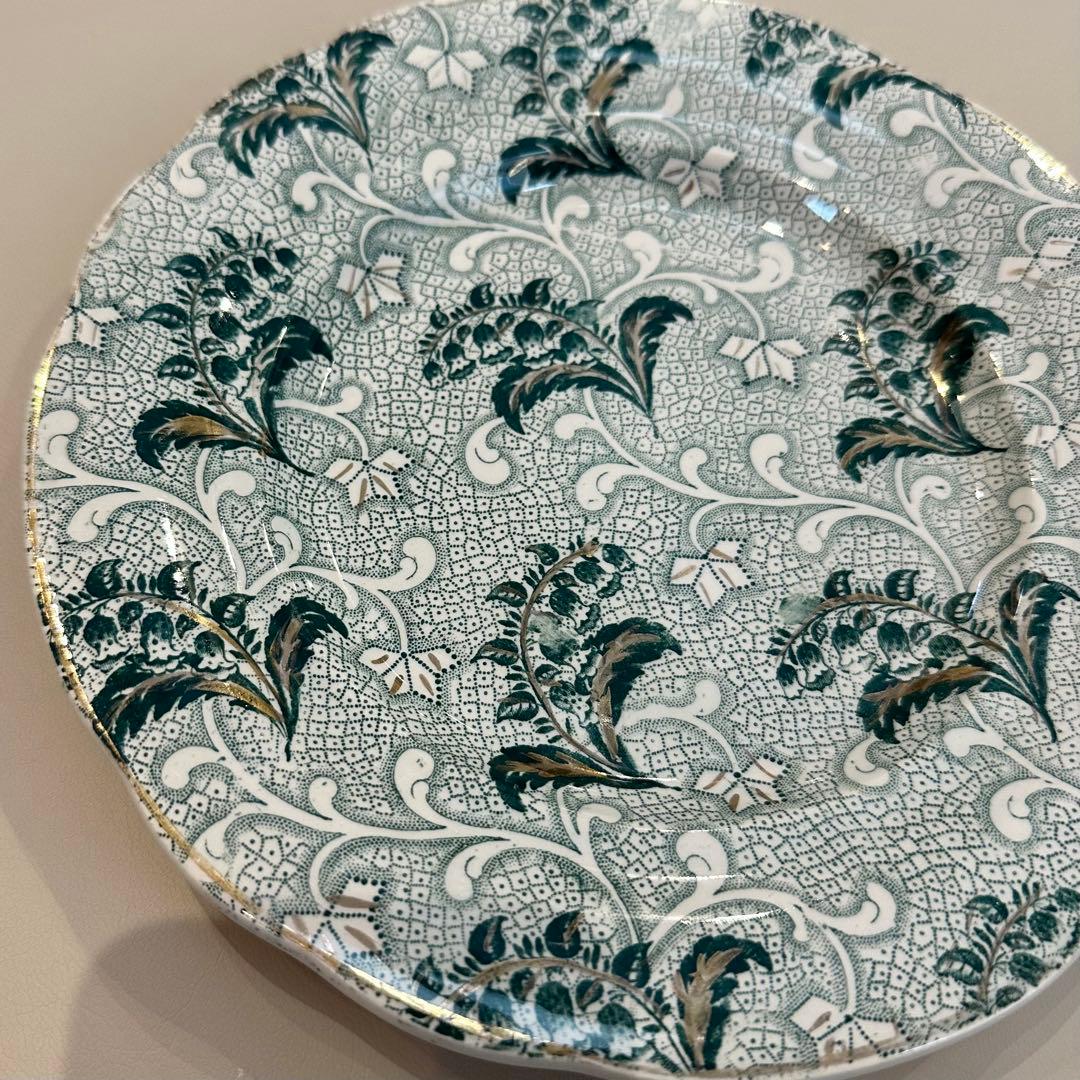 フランスアンティーク　クレイユ　スズラン　鈴蘭　デザート皿