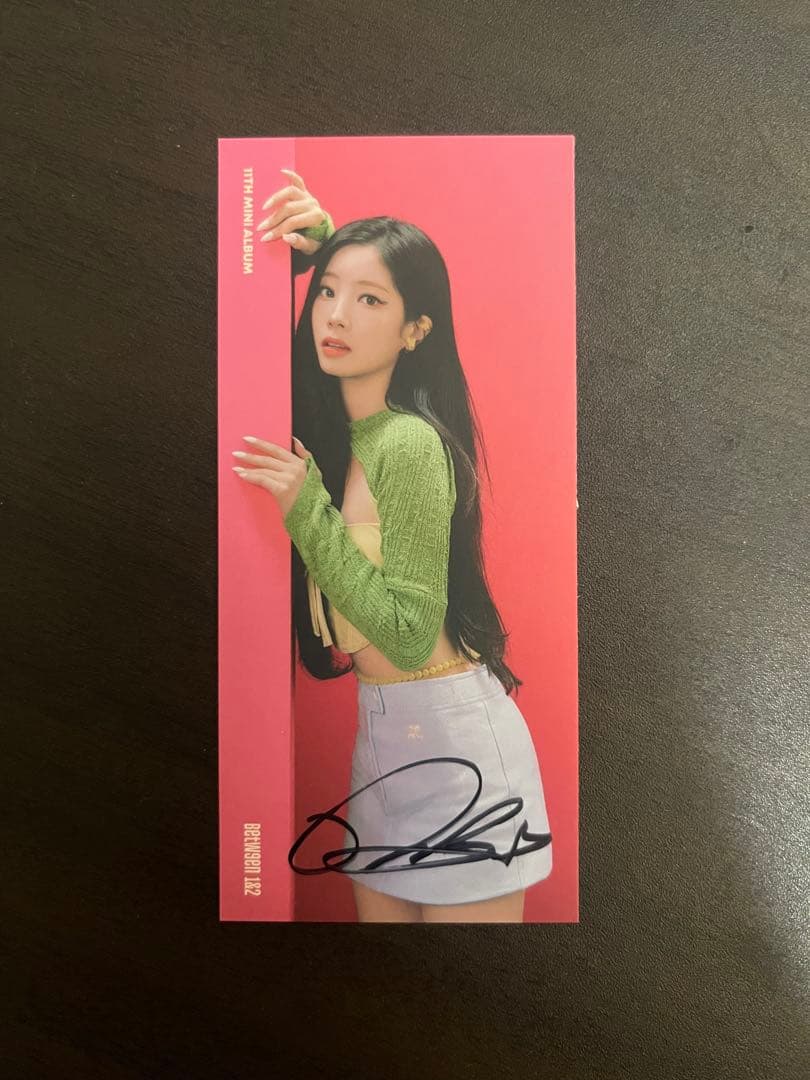 TWICE ダヒョン BETWEEN 1&2 直筆サイン ブックマーク